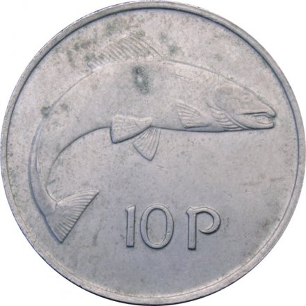 Ирландия 10 пенсов 1978 год - Лосось