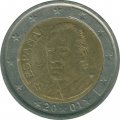 Испания 2 евро 2001 год