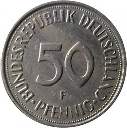 ФРГ 50 пфеннигов 1985 год (F)