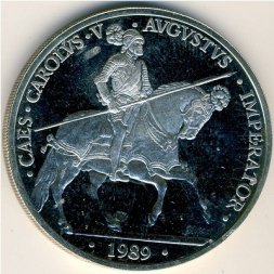 Испания 5 экю 1989 год