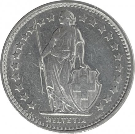 Швейцария 1/2 франка 1977 год