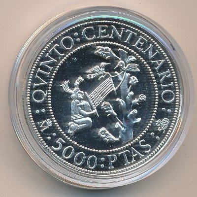 Испания 5000 песет 1990 год