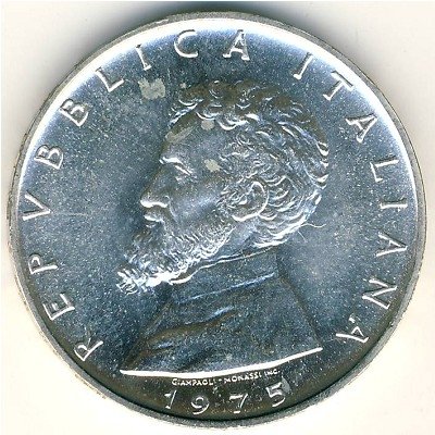 Италия 500 лир 1975 год