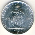 Италия 500 лир 1975 год