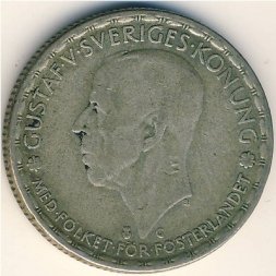 Швеция 1 крона 1942 год