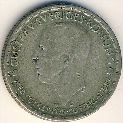Швеция 1 крона 1942 год