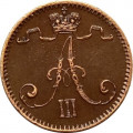 Финляндия 1 пенни 1893 год - Александр III - XF