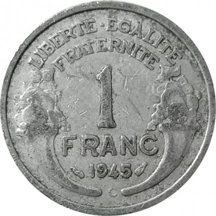 Франция 1 франк 1945 год (C)