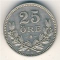 Швеция 25 эре 1910 год