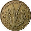 Западная Африка 5 франков 1969 год
