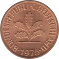 ФРГ 2 пфеннига 1976 год (D)