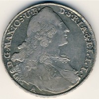 Монета Бавария 1 талер 1770 год
