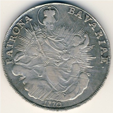 Бавария 1 талер 1770 год