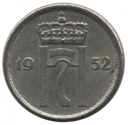 Норвегия 10 эре 1952 год