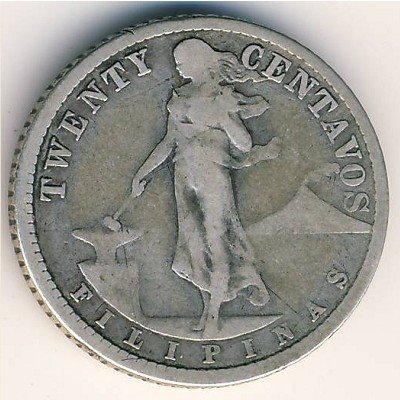 Филиппины 20 сентаво 1914 год