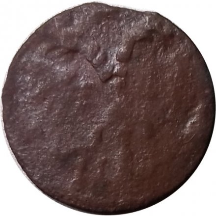 Полушка 1719 год ВРП Пётр I (1699 - 1725) - год буквами - F