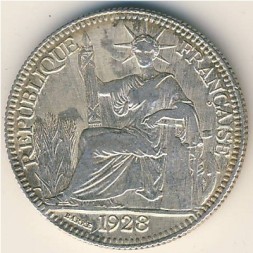 Французский Индокитай 10 центов 1928 год