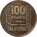 Алжир 100 франков 1950 год