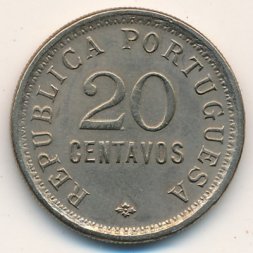 Ангола 20 сентаво 1921 год