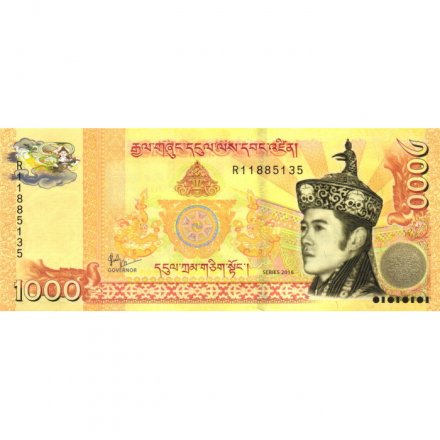 Бутан 1000 нгултрум 2016 год - Джигме Кхесар Намгьел Вангчук UNC