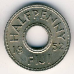 Фиджи 1/2 пенни 1952 год