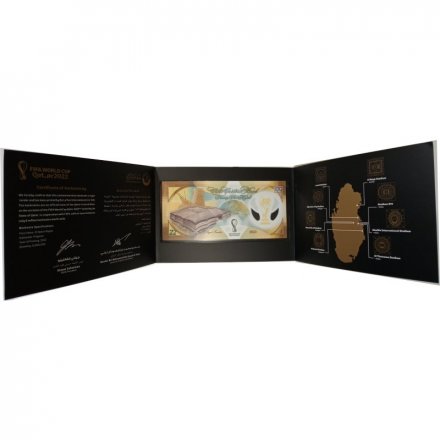 Катар 22 риала 2022 год - Чемпионат Мира в Катаре по футболу FIFA 2022 (в буклете) UNC