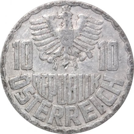 Австрия 10 грошей 1957 год