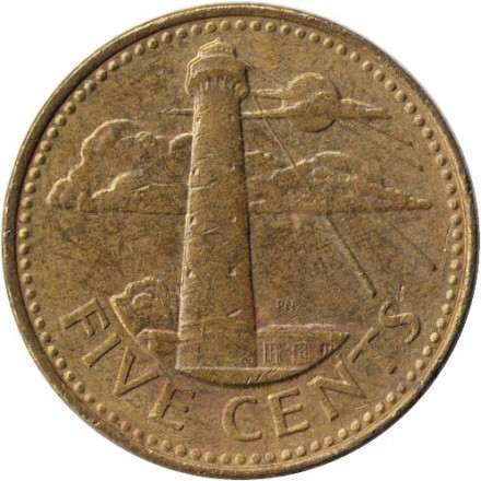Барбадос 5 центов 1997