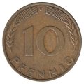 ФРГ 10 пфеннигов 1969 год - D
