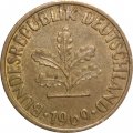 ФРГ 10 пфеннигов 1969 год - D