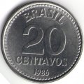 Бразилия 20 сентаво 1986 год