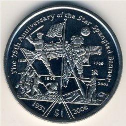 Либерия 1 доллар 2006 год