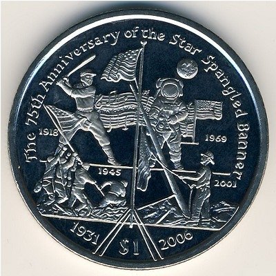 Либерия 1 доллар 2006 год
