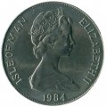 Остров Мэн 1 крона 1984 год - XIV зимние Олимпийские Игры, Сараево 1984