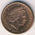 Остров Мэн 1 пенни 2001 год (отметка &quot;AA&quot; на реверсе)