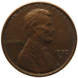 США 1 цент 1970 год (S)