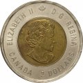 Канада 2 доллара 2015 год - 100 лет стихотворению &quot;На полях Фландрии&quot;