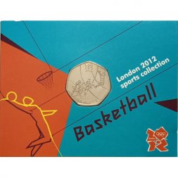 Великобритания 50 пенсов 2011 год - Баскетбол (в блистере)