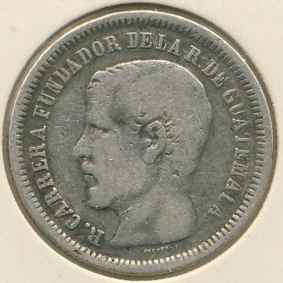 Гватемала 25 сентаво 1870 год
