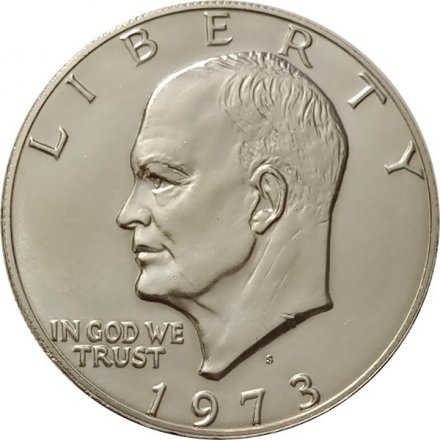 США 1 доллар 1973 год - Доллар Эйзенхауэра (S, UNC)