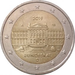 Германия 2 евро 2019 год - 70 лет Бундесрату (A)