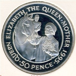 Монета Остров Святой Елены 50 пенсов 1995 год