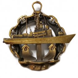 Знак ВМФ. Флот. Корабль на якоре, в цепи