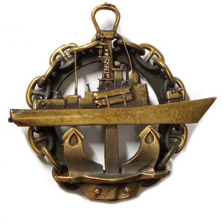 Знак ВМФ. Флот. Корабль на якоре, в цепи