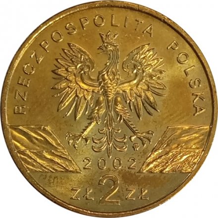 Польша 2 злотых 2002 год - Европейская болотная черепаха