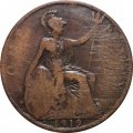 Великобритания 1 пенни 1919 год - Король Георг V (H)