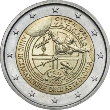 Ватикан 2 евро 2009 год - Международный год астрономии