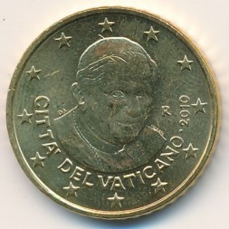Ватикан 50 евроцентов 2010 год
