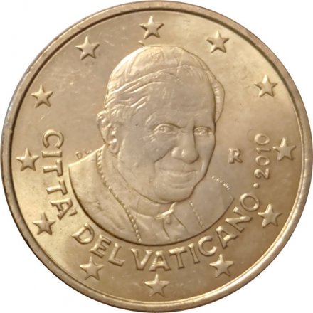 Ватикан 50 евроцентов 2010 год UNC
