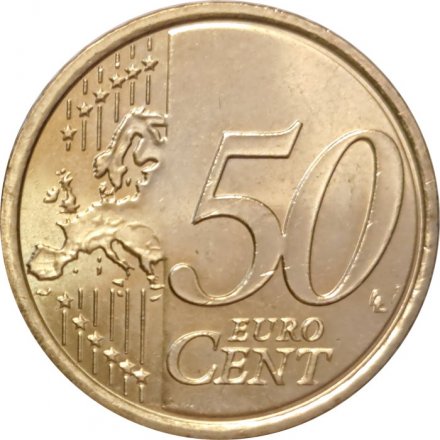 Ватикан 50 евроцентов 2010 год UNC